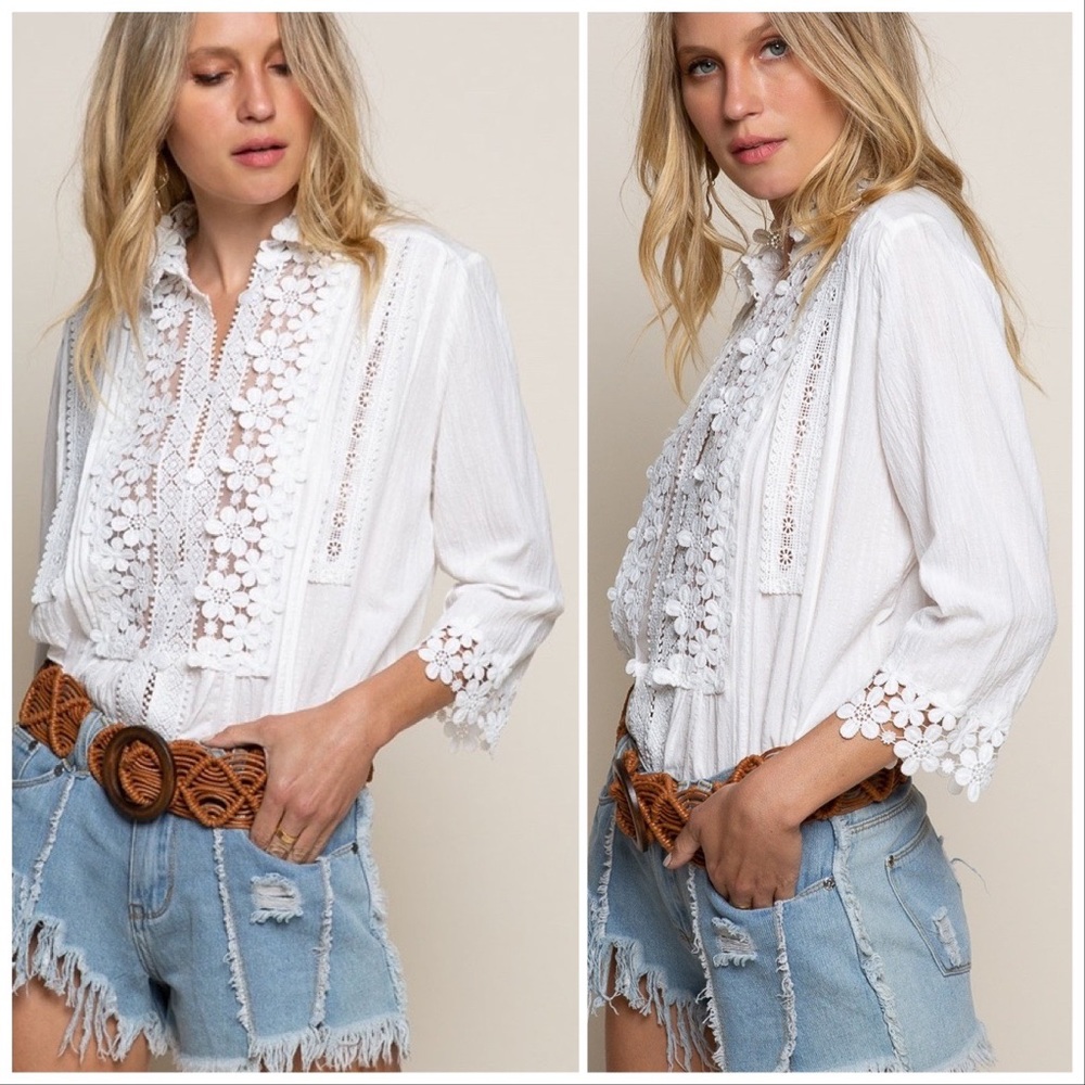 5th RE-STOCK* AUTHENTIC Infamous POL Lace Top - Picture 2 of 16
